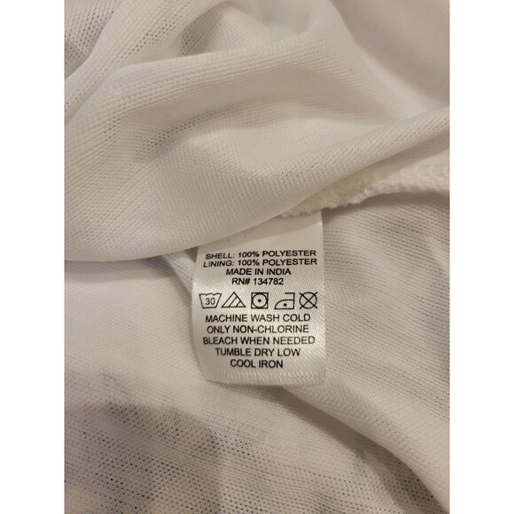 Cottagecore Floral Chiffon Dress Womens Large Off Shoulder Puff Sleeve Ruffles - Picture 11 of 11